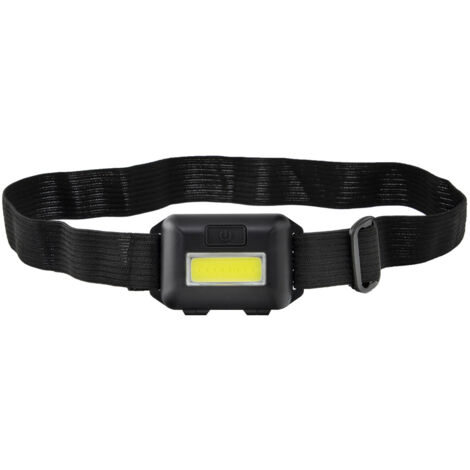 linterna led frontal cabeza ajustable 120 lumenes, 3 modos, cinta ajustable, 3 baterias aaa incluidas