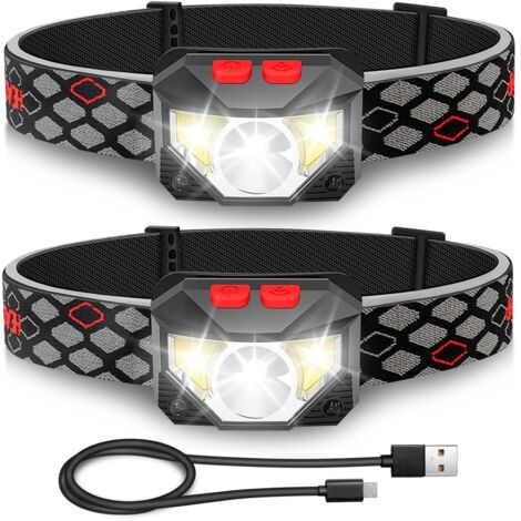 Linterna LED, linterna impermeable, para acampar, hacer senderismo, pescar y trabajar [Clase energética A+++]