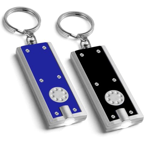 Linterna LED pequeña para llavero (paquete de 2)  Linterna de bolsillo pequeña y brillante con pilas integradas  Mini linterna LED para llavero para exteriores, emergencias y uso diario  Mini linterna