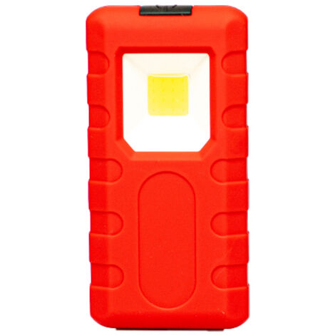 Linterna LED plana con clip rojo