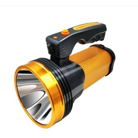 Linterna LED portátil recargable para patrullaje mediante USB, potente linterna de iones de litio, resistente al agua y a la lluvia.