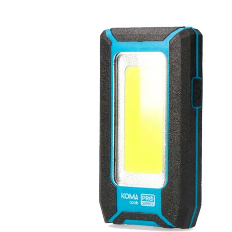 EDM Linterna led cob 8w 500lm profesional. recargable con usb. con gancho + iman funcion power bank. incluye cable de carga. koma tools