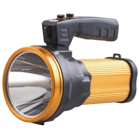 Linterna LED recargable, impermeable, IPX4, portátil, para camping, 10 000 mAh, foco portátil (dorado)