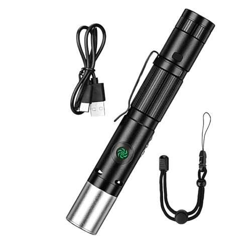 Linterna LED recargable  Modos ajustables  Luz portátil para viajes, acampada, senderismo, pesca, supervivencia y cortes de luz.