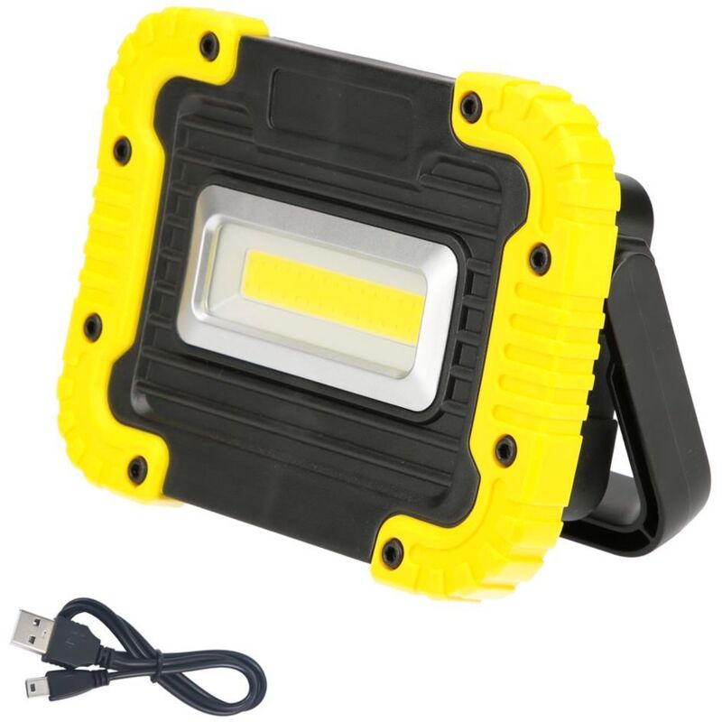 Wolfpack - Lampe torche led rechargeable multifonction 2 000 mAh./10 W./500 Lumens/4 Aimants/Batterie Externe/Support 180º