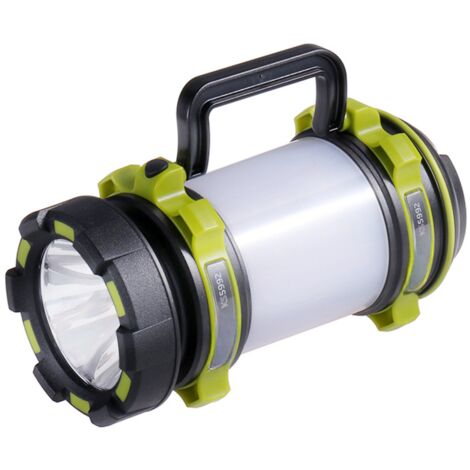 Linterna LED recargable para camping Kinsach, 500 lm, 6 modos, 2600 mAh, resistente al agua IPX4, cable USB incluido.