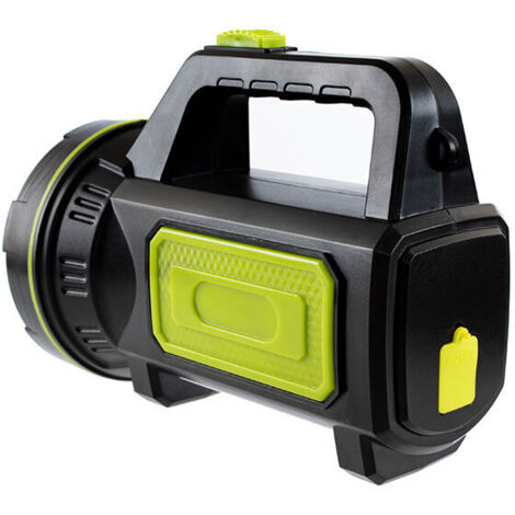 Linterna LED recargable por USB superbrillante, 800 lúmenes, 3500 mAh con luz lateral, potente linterna impermeable, adecuada para emergencias de caza, senderismo y acampada (con luz lateral)