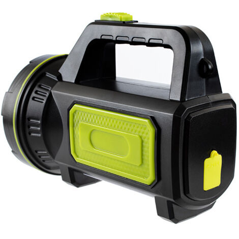 Linterna LED súper potente de 800 lúmenes y 3500 mAh, recargable por USB, con luz lateral, resistente al agua y de alta potencia, ideal para emergencias, caza, senderismo y acampada (con luz lateral).