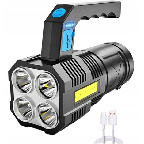 LINTERNA LED TÁCTICA RECARGABLE MUY POTENTE