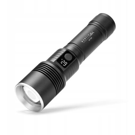 Linterna LED t谩ctica recargable USB-C MT159 con 5 modos de funcionamiento