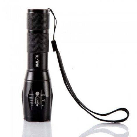 Linterna LED ultrapotente KZQ, 2000 lúmenes, impermeable IP65, con zoom, 5 modos de luz, a prueba de golpes, antideslizante, para camping, senderismo y emergencias (paquete de 2)