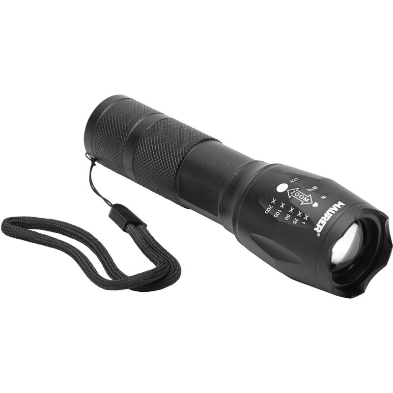 

Linterna led zoom 5 watt - 300 lumenes funciona 3 pilas aaa (no incluidas)