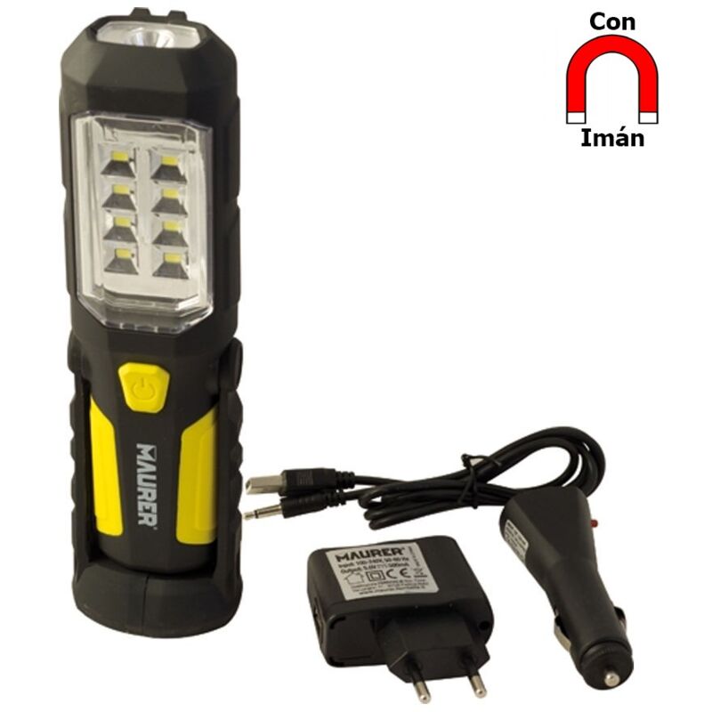 

Linterna led recargable 8 led mas 1 led frontal (250 lumenes)