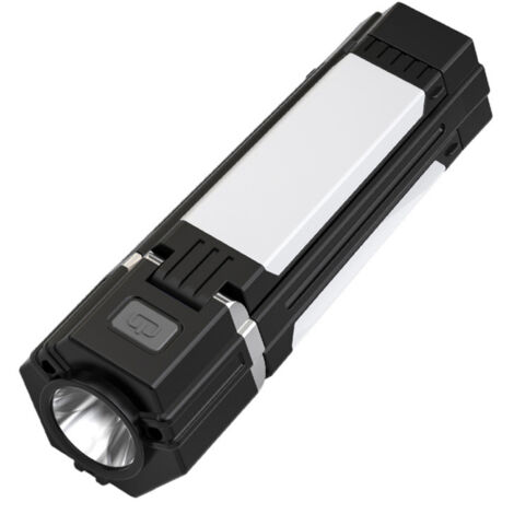 Linterna multifuncional para camping, farol LED, luz lateral plegable, 5 modos, función de batería externa.