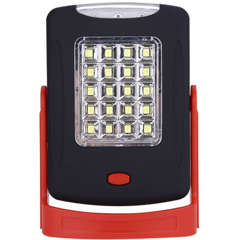 Linterna portátil de emergencia con 23 LED para camping, ciclismo y senderismo - Linterna con asa e imán