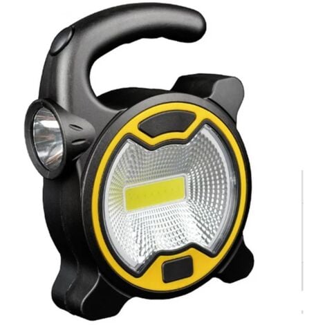 Linterna portátil impermeable LED COB, foco de emergencia, luz de trabajo recargable, para exteriores, senderismo, camping