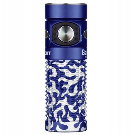 Linterna recargable EDC cl谩sica Olight Baton 4 Blue Phantom de 1300 lm