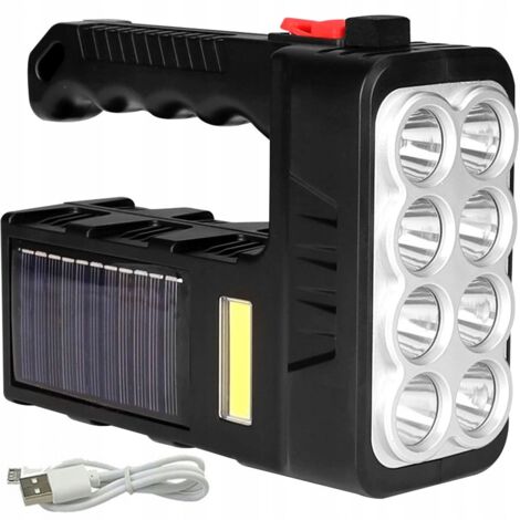 LINTERNA SOLAR DE VIAJE, RECARGABLE 8X LED