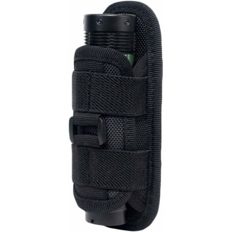 Linterna táctica con soporte giratorio de 360 ​​grados, funda para linterna, clip para cinturón, soporte portátil para linterna, accesorios de iluminación de caza, funda para linterna con soporte gira