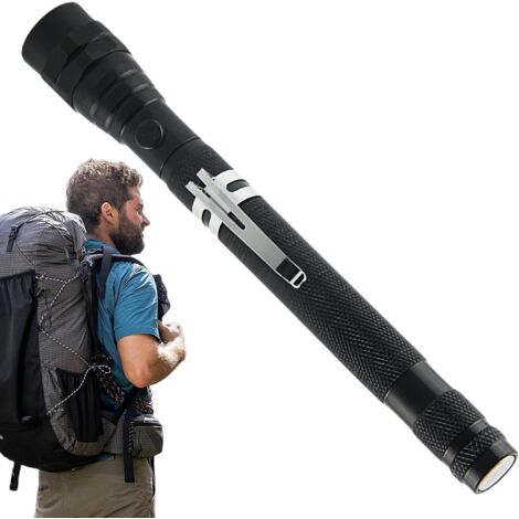 Linterna telescópica con imán, linterna extensible con imán, herramienta magnética telescópica de recogida - Práctico gadget giratorio de 360°, luces de trabajo para hombres, papá