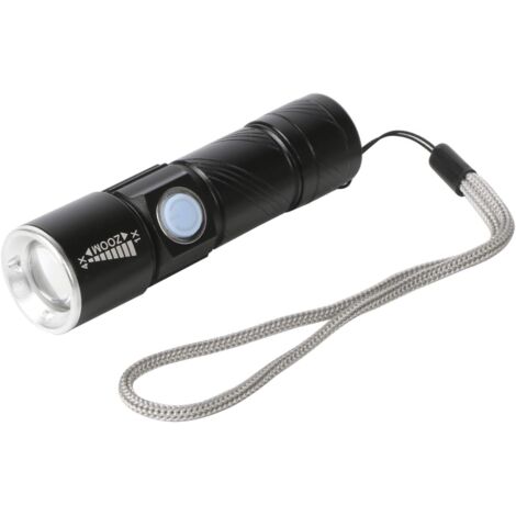 Linterna Ultra Brillante LED USB Recargable con zoom Beam Focusing