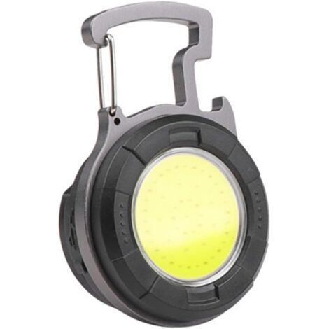 Linterna USB recargable con llavero, linterna multifuncional para acampada y actividades al aire libre, modos de iluminación prácticos y portátiles.