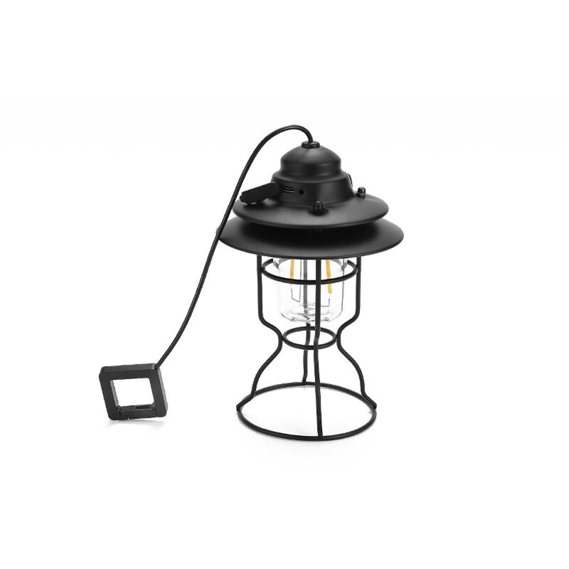 Linterna vintage portátil Lámpara de camping Lámpara de tienda Luz de camping al aire libre Brillo de dos niveles Ajustable IP44 Impermeable para