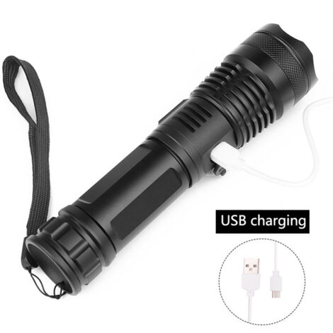 Linterna XHP50.2 con carga USB, potente luz de emergencia, potente luz para exteriores