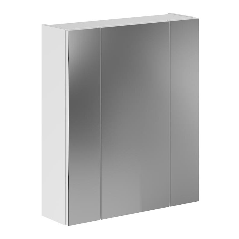 Ebuy24 - Linus armoir de salle de bain avec miroir 3 portes blanc.