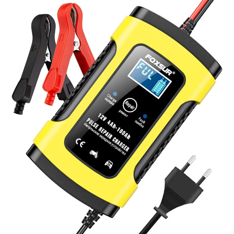 Start - L'invention concerne un chargeur-mainteneur de batterie intelligent pour automobiles, motos, véhicules de loisirs, suv, tondeuses à gazon,