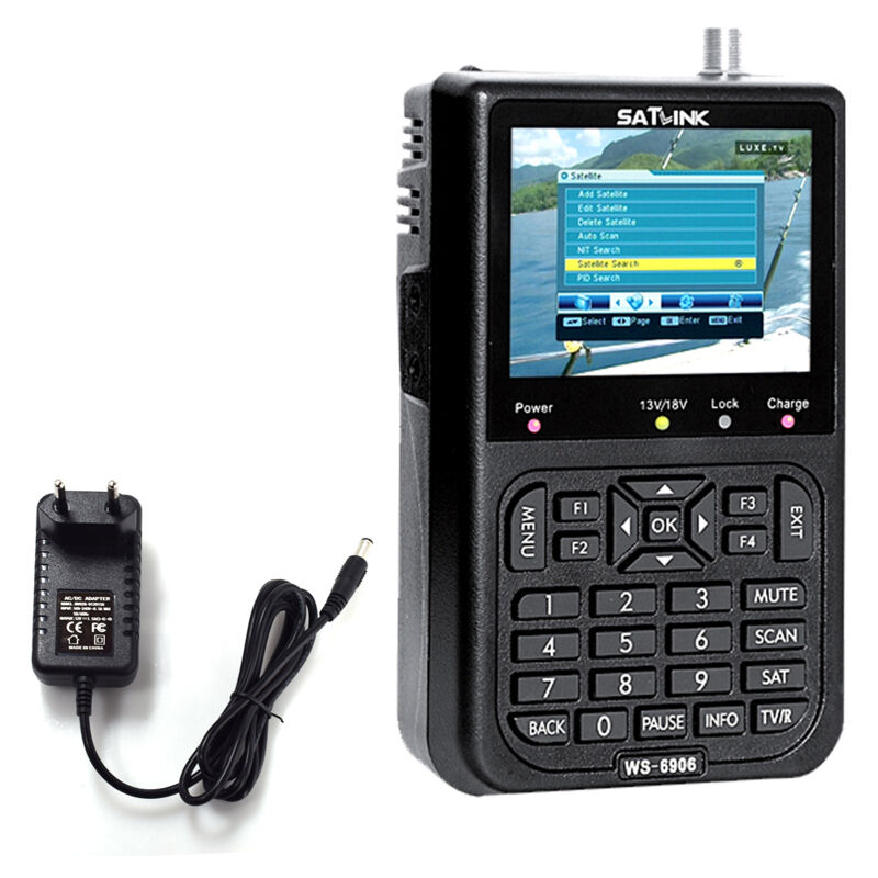 LIFCAUSAL WS6906 Détecteur de signal satellite numérique avec écran LCD 3,5 pouces et mesureur de données