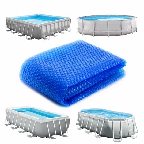 Linxor – Bâche à bulles carrée 1,22m x 1,22m pour piscine – 180 microns – Anti-UV et anti-cryptogamique – Réduit évaporation jusqu'à 90%