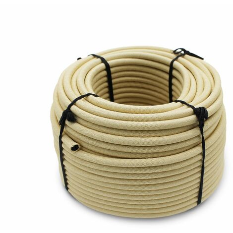 Linxor – Rouleau de tendeur élastique 25 mètres x 8 mm – Beige – Résistance accrue pour bâches d’hivernage et pergolas – Tresse textile anti-UV