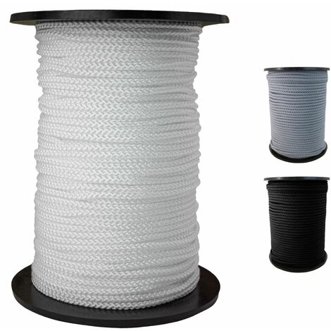 Linxor – Corde tressée 4 mm x 100 m – 100% polypropylène – Charge de rupture 120 daN – Résistante aux UV et à l'eau salée