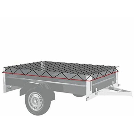 Linxor – Filet de remorque élastique 105 x 150 cm jusqu'à 120 x 160 cm – Résistant aux UV et intempéries – Installation facile avec encoches