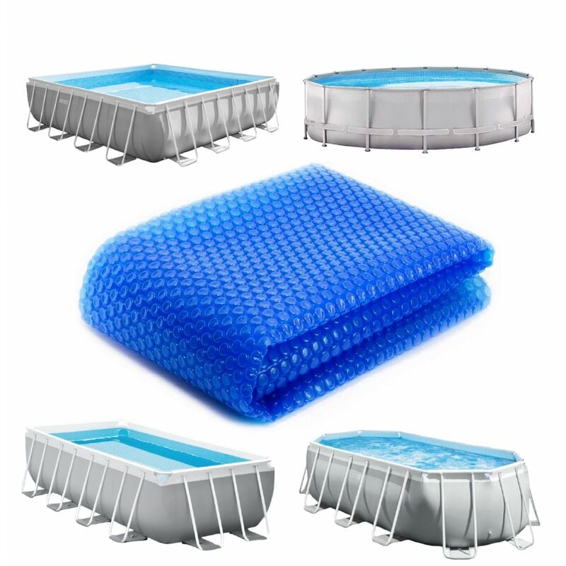 Linxor - Bâche à bulles ronde 3,96m pour piscine - 180 Microns - Bleu