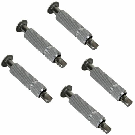 Linxor – Lot de 5 pitons douilles escamotables inox Ø 12 mm – Fixation béton et pierre – Résistance à la rouille – Pour bâches d'hivernage