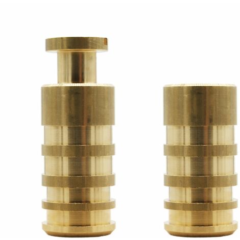 Linxor – Lot de 5 pitons escamotables en laiton 20 mm – Résistants à la rouille et à l'humidité – Pour fixation sur béton – Rangement pratique