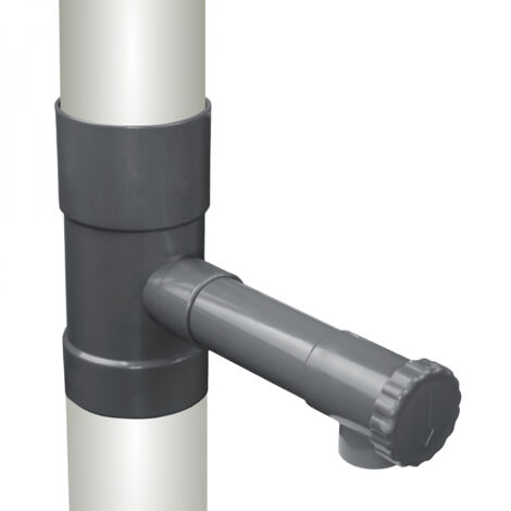 Linxor – Récupérateur d'eau de pluie pour gouttière – Diamètre 8 cm – Robinet réglable pour débit – Polypropylène résistant aux intempéries