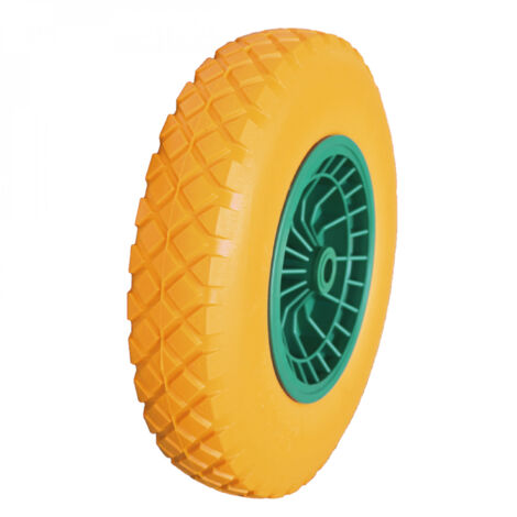 Linxor – Roue increvable pour brouette 38.5 cm – Largeur 9 cm – Alésage 20 mm – Charge max 120 kg – Pour terrains accidentés