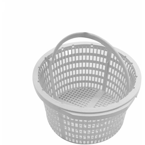 Linxor – Panier rond pour skimmer de piscine – Diamètre 18.8 cm – Taille inférieure 14.2 cm – Hauteur 10 cm – Coloris blanc