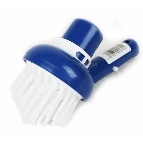 Linxor – Tête de brosse d'angle aspirante pour piscine – Compatible avec manches standards ou télescopiques – Diamètre 8 cm – Poils en polyéthylène