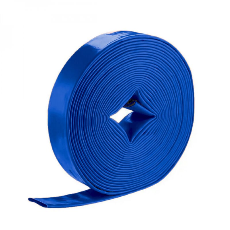 Tuyau de refoulement, d'arrosage plat en pvc - Bleu - 25 m x 40 mm - Linxor