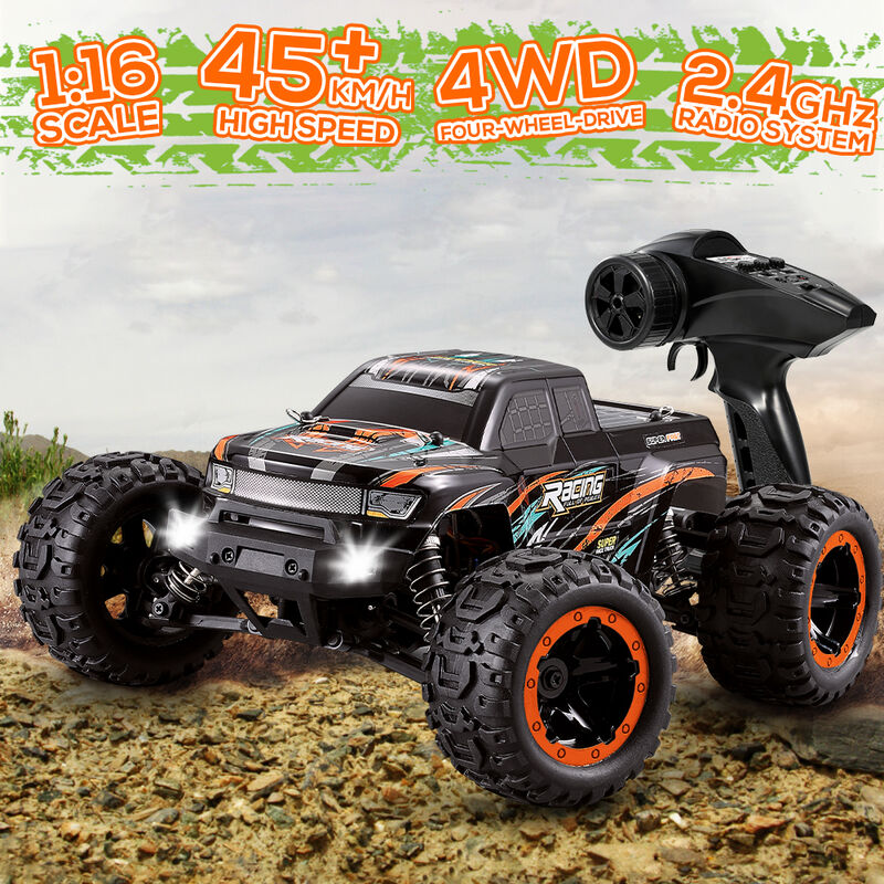 

16889A 1/16 RC Car 45 km / h Motor sin escobillas 4WD RC Race Truck Car Big Foot Off Road Car Toy para ninos adultos,naranja - Linxtech