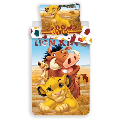 Lion King Design Kuschelige Bettwäsche Baumwolle, 140x200 cm & 70x90 cm