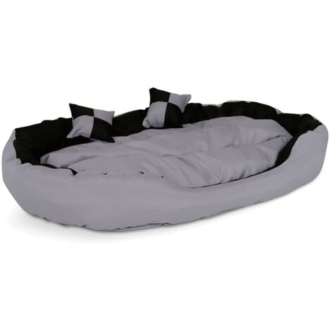 lionto 4 in 1 Lettino per Cane, (L) 110x80 cm Nero/Grigio
