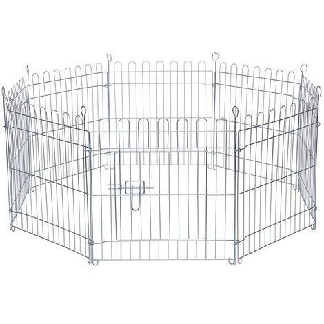 lionto Freilaufgehege für Kleintiere Auslauf für Kaninchen Kleintiergehege (M) 59x58 cm