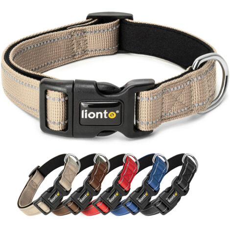 lionto Hundehalsband, (XS) verstellbare Länge 20-30 cm, beige