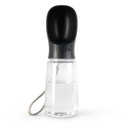 lionto Hundetrinkflasche für Unterwegs, auslaufsicher, 500ml, schwarz