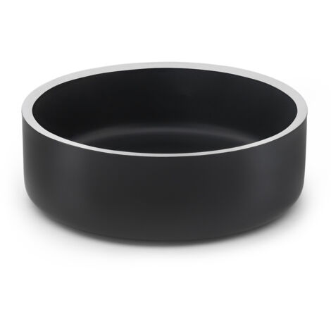 lionto Napf aus Edelstahl, 825ml, rutschfest & rostfrei, schwarz